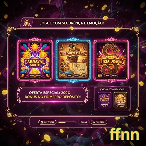 Imagem de Drako no Carnaval da sorte, promovendo o tesouro do site ffnn.