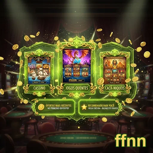 Jogos de cassino no site ffnn com cartas e fichas de poker em destaque.