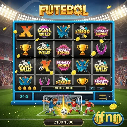 Jogo de slot de futebol no site ffnn, com gráficos vibrantes e tema esportivo.